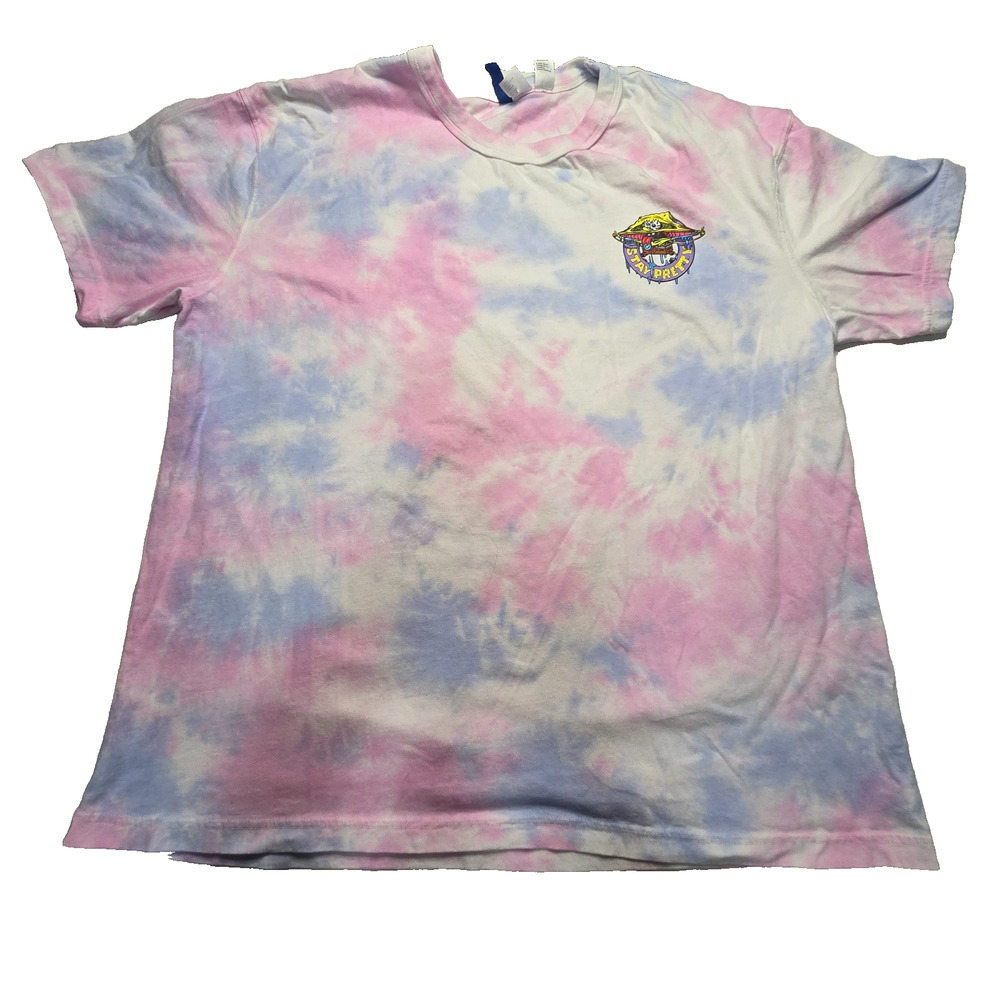 SpongeBob 2-Sided "Stay Pretty" Soft Tie Dye T-Shirt XL 100% Cotton
